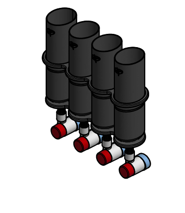 Carbon Fiber Tuna Tube with Brackets – 6" with pump / 4 / Bracket Only