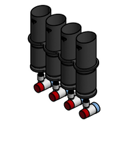 Carbon Fiber Tuna Tube with Brackets – 6" with pump / 4 / Bracket Only