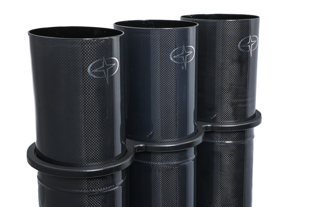 Carbon Fiber Tuna Tube with Brackets – 5" no pump / 3 / Bracket Only