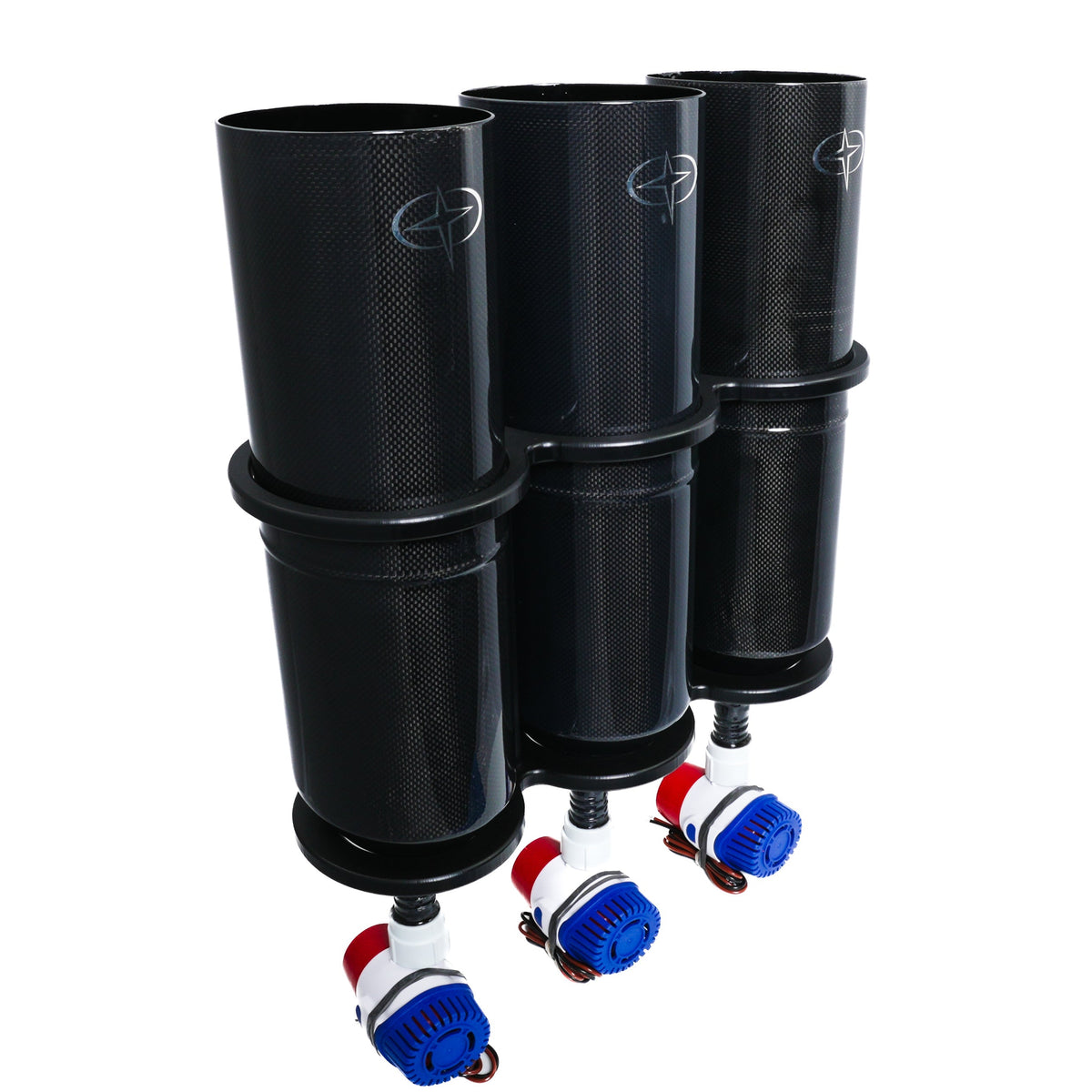 Carbon Fiber Tuna Tube with Brackets – 6" with pump / 3 / Bracket Only