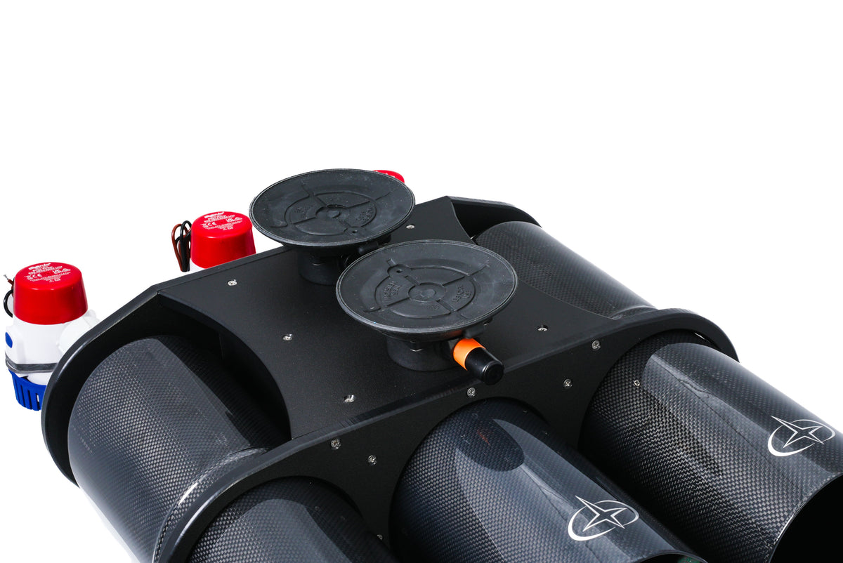 Carbon Fiber Tuna Tube with Brackets – 6" with pump / 4 / Bracket with SeaSucker