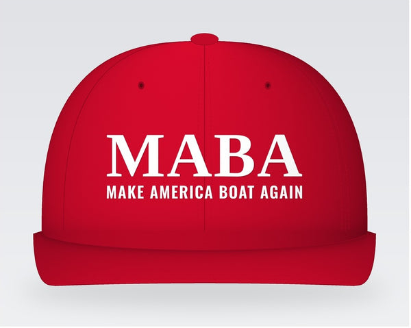 MABA Bold Hat – Make America Boat Again – Red, front