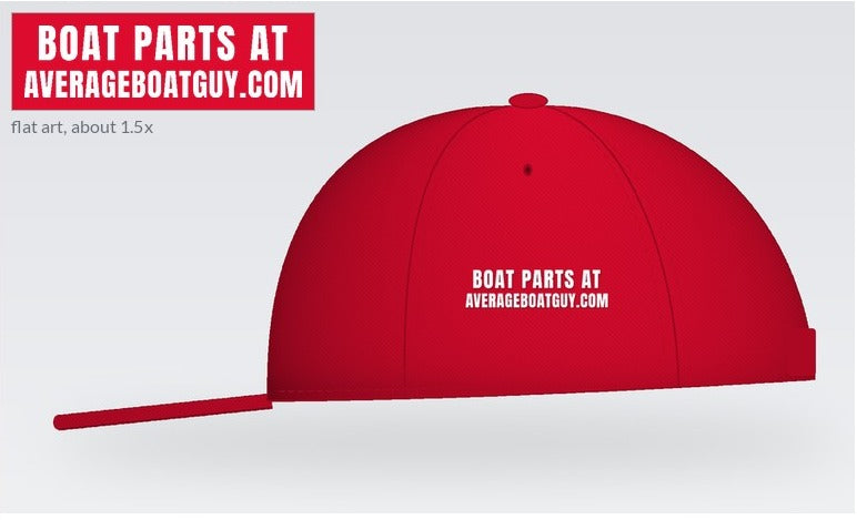 MABA Bold Hat – Make America Boat Again – Red, left side