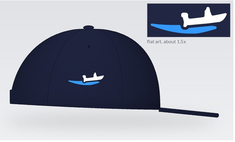 MABA Flag Wake Hat – Make America Boat Again – Navy, right side