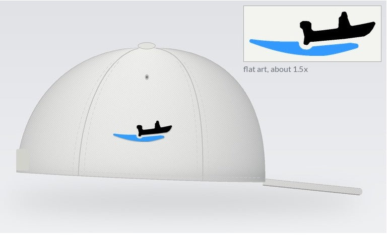 MABA Flag Wake Hat – Make America Boat Again – White, right side
